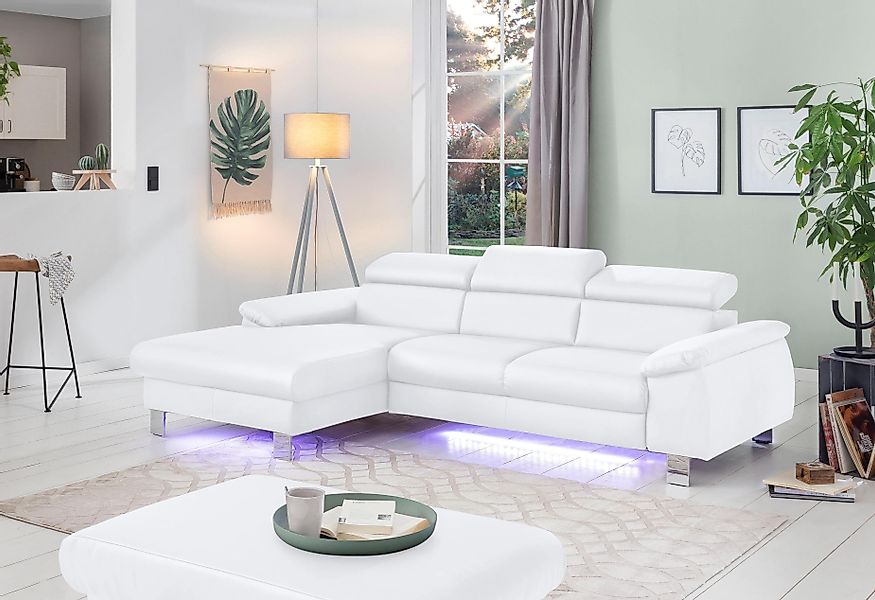 COTTA Ecksofa Komaris L-Form mit Kopfteilverstellung, günstig online kaufen