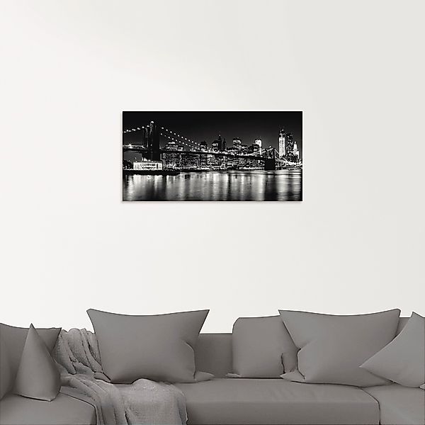 Artland Glasbild »Nächtliche Skyline Manhattan I«, Amerika, (1 St.), in ver günstig online kaufen