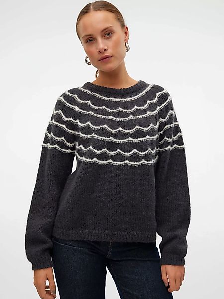 Vero Moda Rundhalspullover "VMCHARMAINE LS O-NECK PULLOVER GA BOO" günstig online kaufen