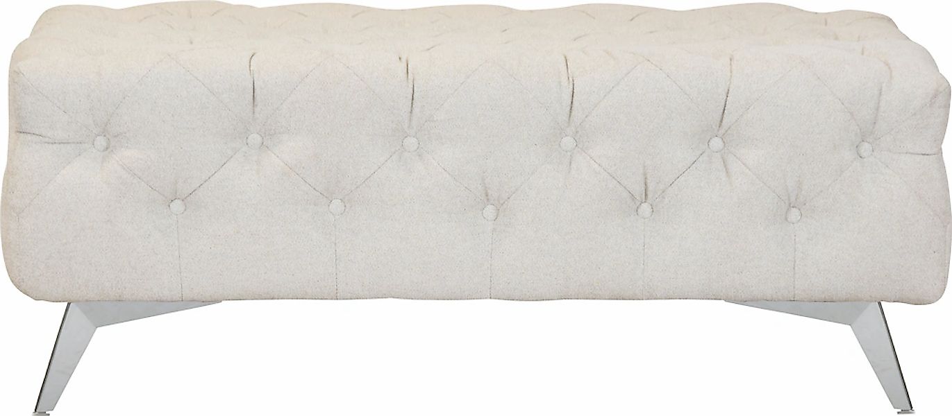 Leonique Polsterhocker "Amaury", Chesterfield-Optik, Breite 120cm, Fußfarbe günstig online kaufen