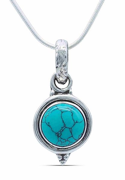 mantraroma Kette mit Anhänger PIARA aus 925 Silber mit Türkis (Kettenanhäng günstig online kaufen