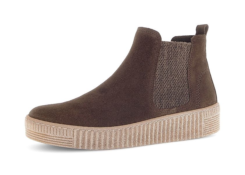 Gabor, Plateau, Stiefelette, Schlupfschuh mit dezenten Kontrastnähten günstig online kaufen