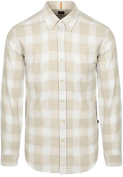 BOSS Rickert Hemd Karos Beige - Größe XXL günstig online kaufen