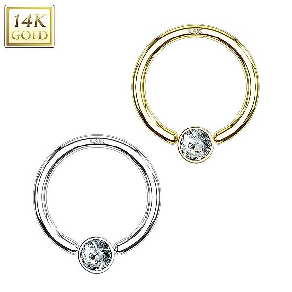 Taffstyle Nasenpiercing 585er Gold 14 KT günstig online kaufen