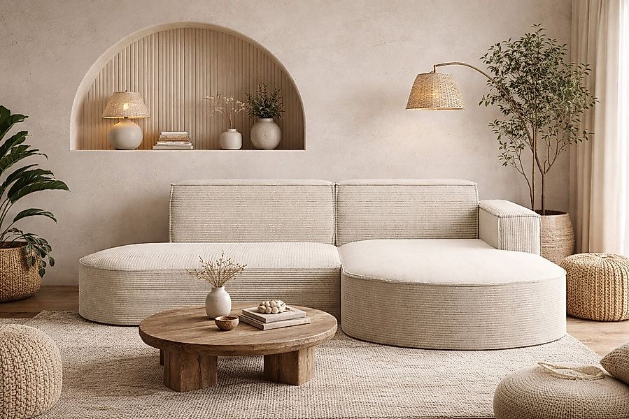 Kaiser Möbel Ecksofa Designer MODENA STUDIO L stoff Cord, Ecksofa, Cord Sof günstig online kaufen