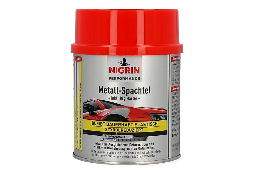 NIGRIN Spachtelmasse 2K Metall-Spachtel mit Härter 500g Füll-Spachtel, Spac günstig online kaufen