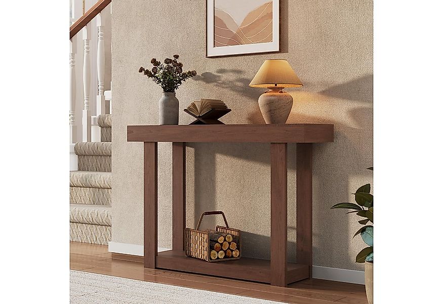 GarveeMore Konsolentisch Holz Konsole Tisch 46-Zoll schmale Konsole Tisch f günstig online kaufen