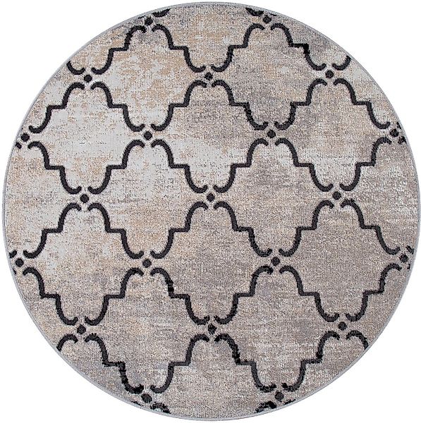 Paco Home Teppich "Artigo 411" rund 4 mm Höhe Kurzflor, Vintage Design, In- günstig online kaufen