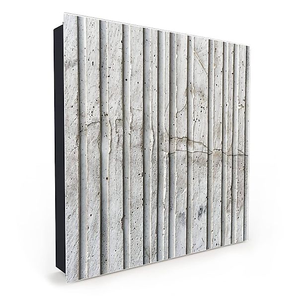 Primedeco Schlüsselkasten Magnetpinnwand mit Glasfront Betonstruktur günstig online kaufen