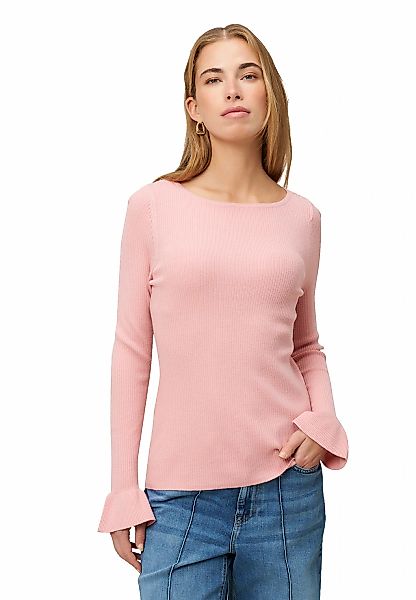 Zero Strickpullover "Damen mit Volants am Ärmel" 1 Stk. Volant günstig online kaufen