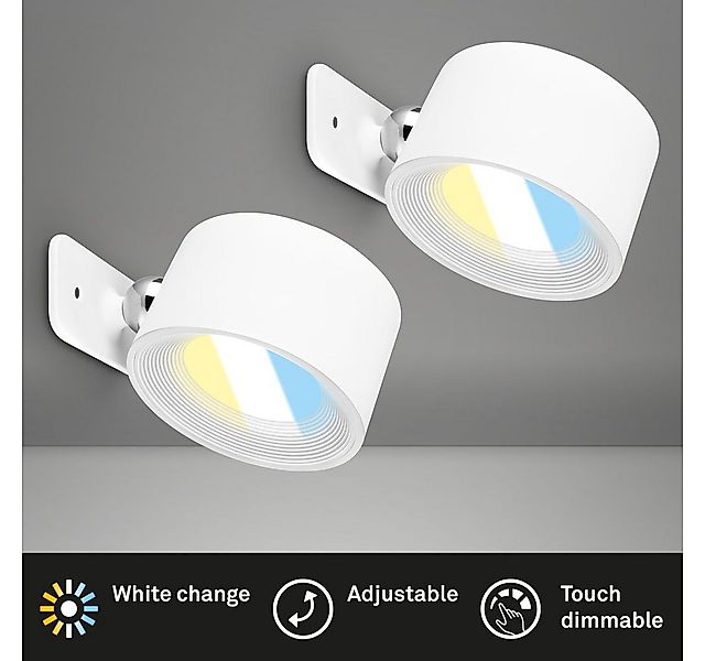 Briloner Leuchten Wandleuchte 2899026B, Dimmfunktion, LED fest integriert, günstig online kaufen
