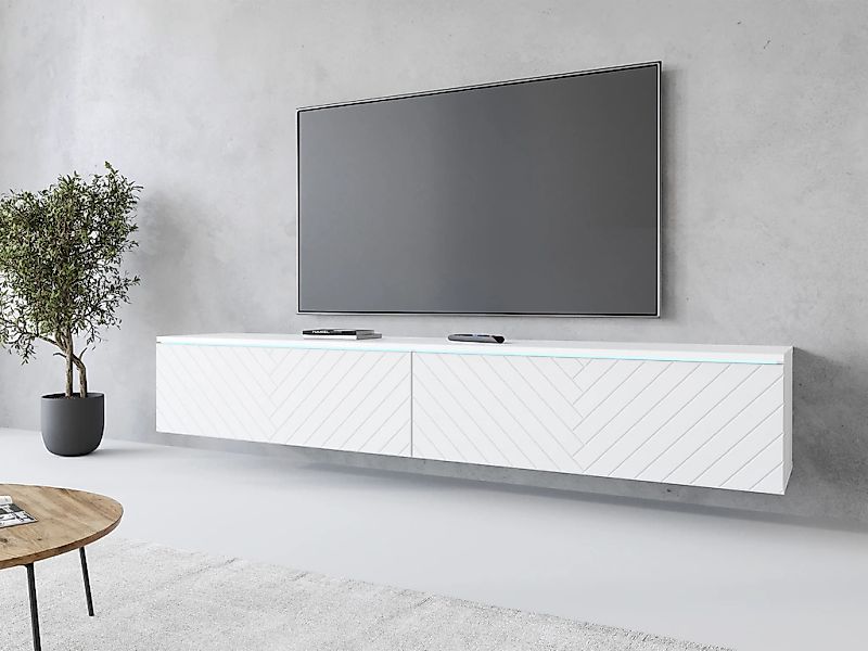 Home affaire Lowboard "Vera, wahlweise mit oder ohne Beleuchtung" gefräste günstig online kaufen