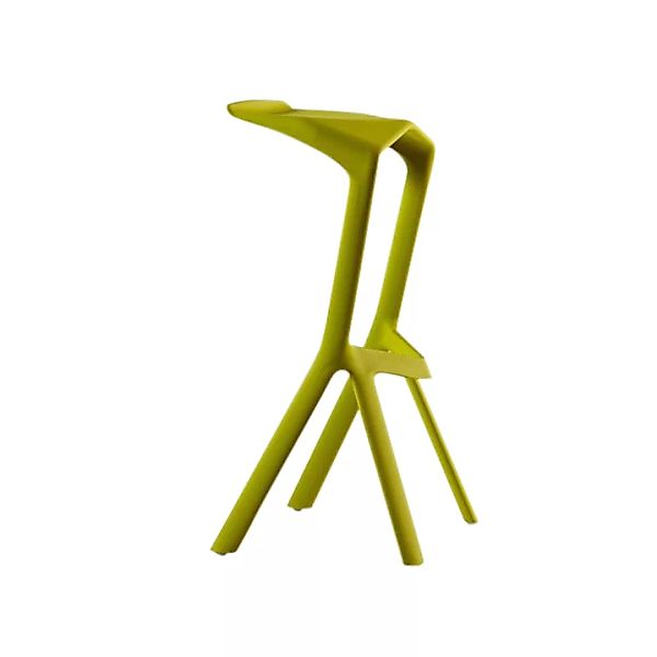 Plank - Miura Barhocker - gelbgrün/H 81cm günstig online kaufen