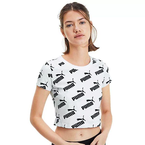 Puma Amplified All Over Print Fitted Kurzarm T-shirt S Puma White günstig online kaufen
