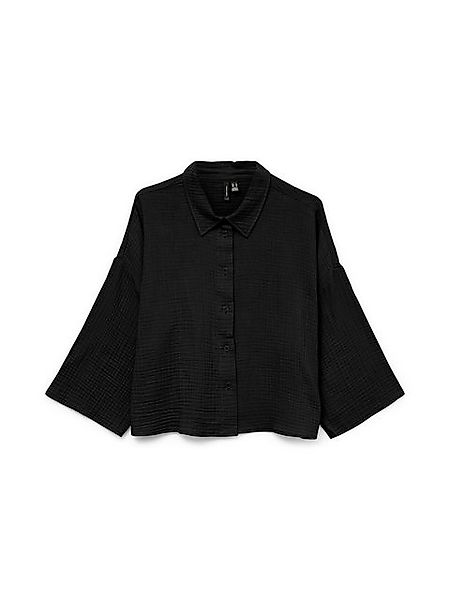 Vero Moda Blusenshirt 3/4 Arm Bluse mit Kragen und Knopfleiste VMNATALI CRO günstig online kaufen