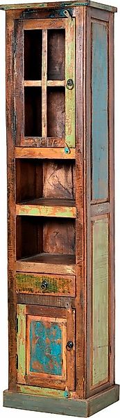 SIT Vitrine Riverboat, Hochschrank aus recyceltem Altholz mit Farbresten, S günstig online kaufen