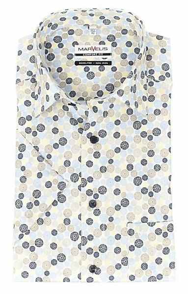MARVELIS Kurzarmhemd Kurzarmhemd - Comfort Fit - Muster - Bunt günstig online kaufen