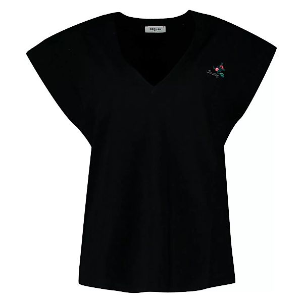 Replay W3338b Kurzärmeliges T-shirt 2XS Black günstig online kaufen