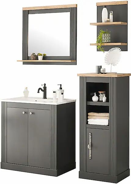 Home affaire Badmöbel-Set »WESTMINSTER, Bad im Landhausstil, 2-teiliges Bad günstig online kaufen