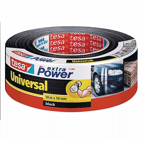 Tesa Extra Power Universal Klebeband 50 m x 50 mm Schwarz günstig online kaufen