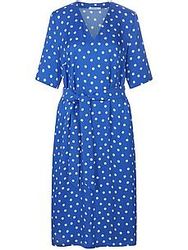 Kleid V-Ausschnitt Peter Hahn blau günstig online kaufen