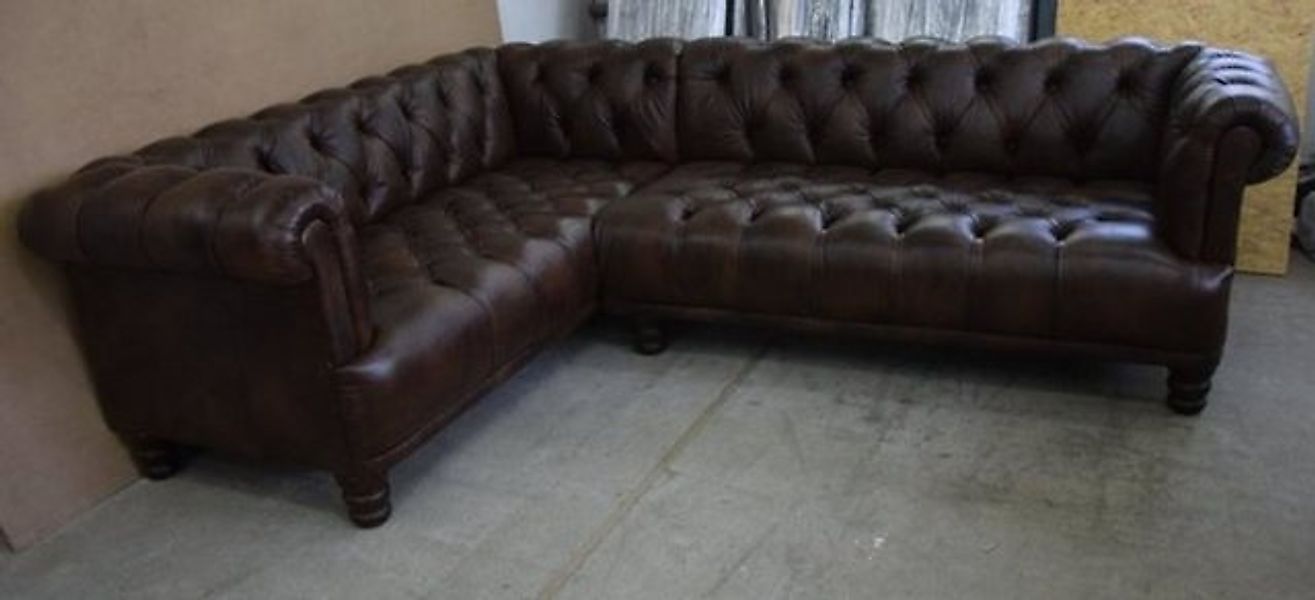 JVmoebel Ecksofa Chesterfield Eckcouch Loungesofa Couch Sofa Dubai Leder Br günstig online kaufen