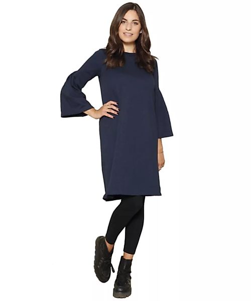 Damen Kleid Aus Bio-baumwolle "Louise" Blau günstig online kaufen
