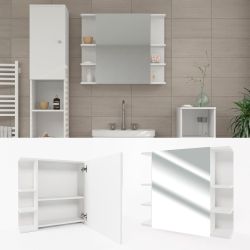 Vicco Badezimmerspiegelschrank Fynn, Weiß, 80 x günstig online kaufen
