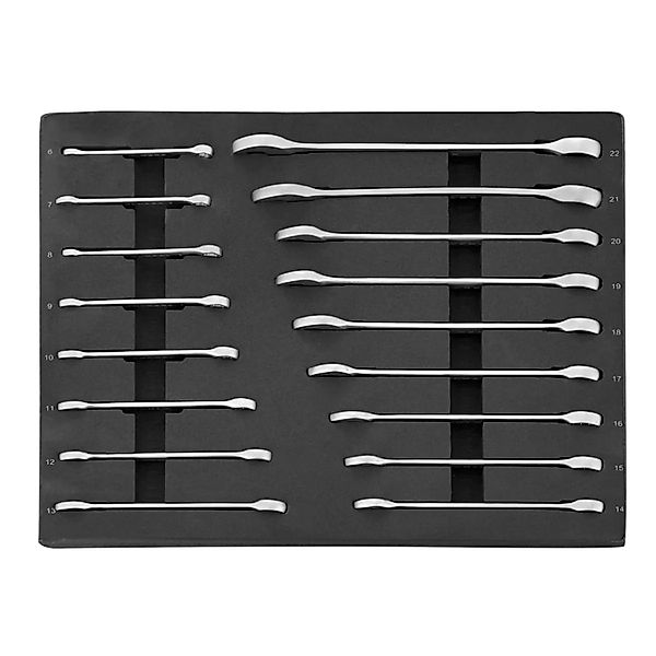 STAHLWERK Werkzeugwageneinlage mit 17 Teiligem Ring Maulschlüssel Satz günstig online kaufen