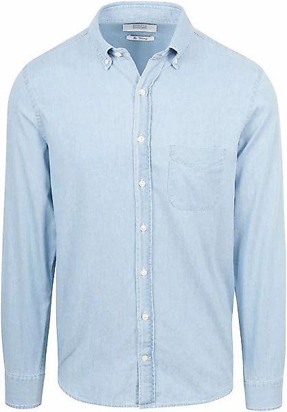 King Essentials The Tommy Denim Hemd Chambray Hellblau - Größe XXL günstig online kaufen