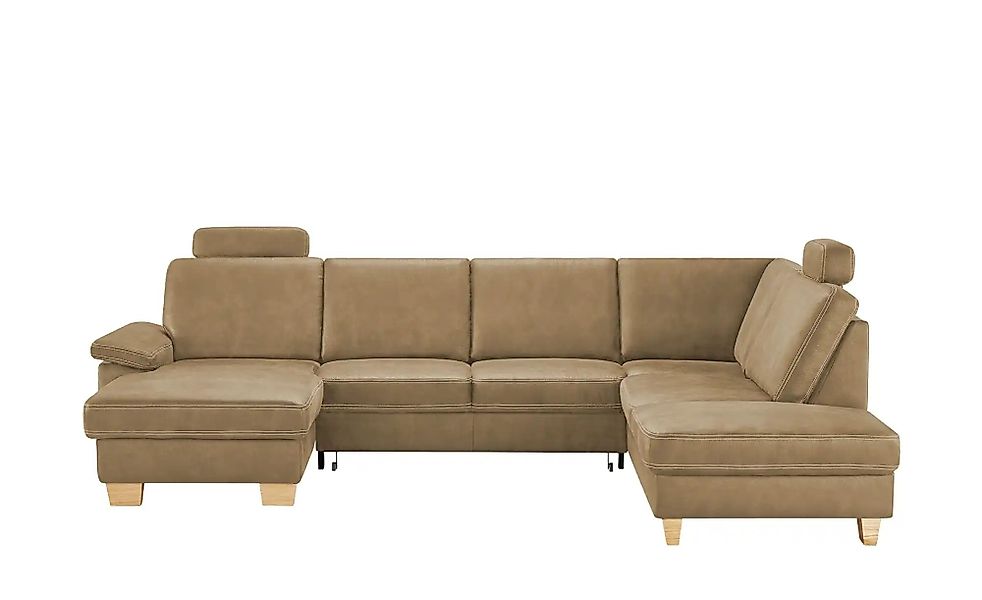meinSofa Wohnlandschaft Kunstleder Samu ¦ beige ¦ Maße (cm): B: 316 H: 90 T günstig online kaufen