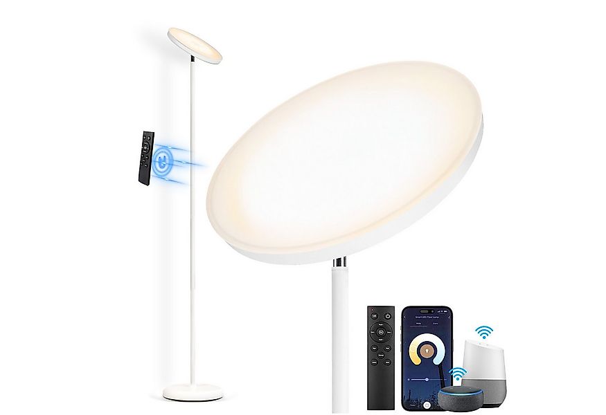 OUTON Stehlampe Uplighter Stehleuchte, Stufenlos, 30W, 3000 Lumen, Sprachst günstig online kaufen