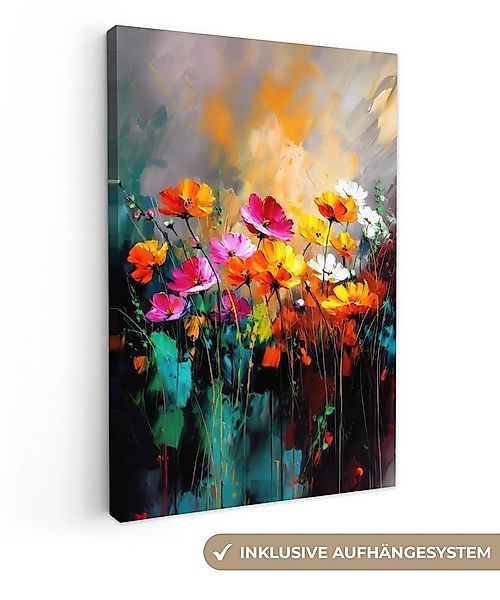 OneMillionCanvasses® Leinwandbild Leuchtend bunt - Blütenblätter - Abstrakt günstig online kaufen