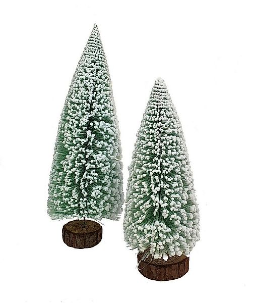 Spetebo Dekobaum Deko Bäume 2er Set - verschneite Bäume 35 + 26 cm (Set, 2 günstig online kaufen