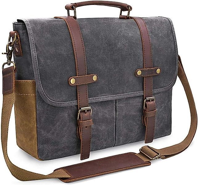 LuxusKollektion Messenger Bag Herren Umhängetasche Canvas günstig online kaufen