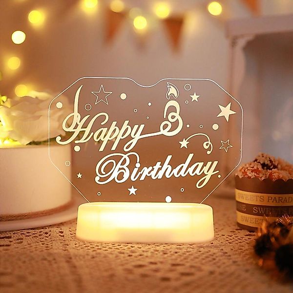 Rosnek LED Nachtlicht 3D Geschenke Nachttischlampe, günstig online kaufen