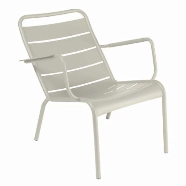 Fermob - Luxembourg Tiefer Outdoor Sessel - lehmgrau/texturiert/BxHxT 70x72 günstig online kaufen
