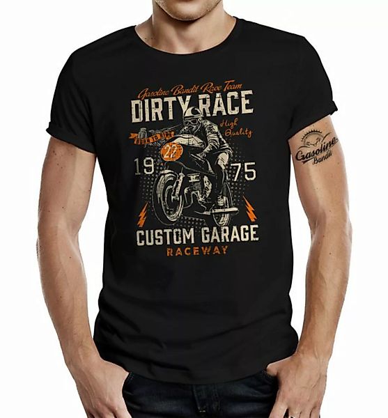 GASOLINE BANDIT® T-Shirt für Biker Motorcycle Racer: Dirty Race aus Baumwol günstig online kaufen