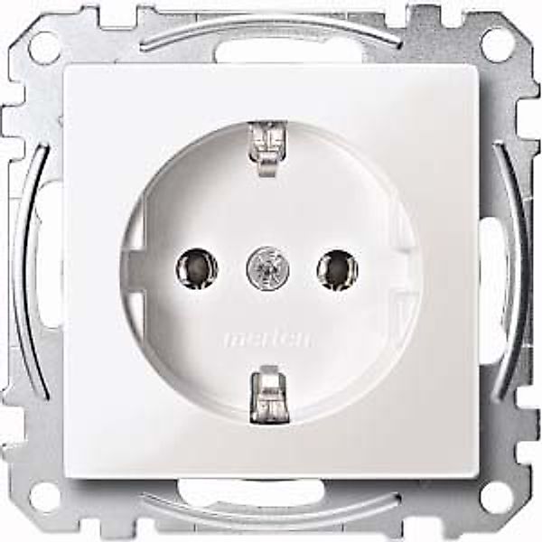 Merten SCHUKO-Steckdose pws/gl mit Steckklemme MEG2301-0319 günstig online kaufen