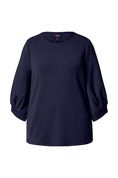 Ulla Popken Sweatshirt Sweatshirt Zierfalten Rundhals günstig online kaufen