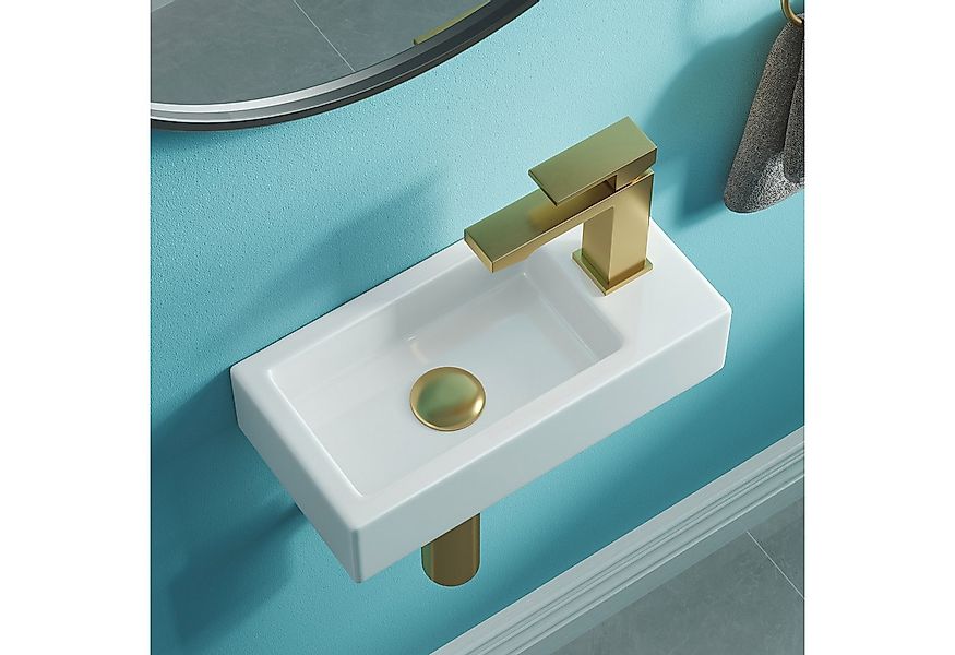 HOROW Waschbecken Mini Hängewaschbecken, Waschbecken Klein, Waschtisch Gäst günstig online kaufen