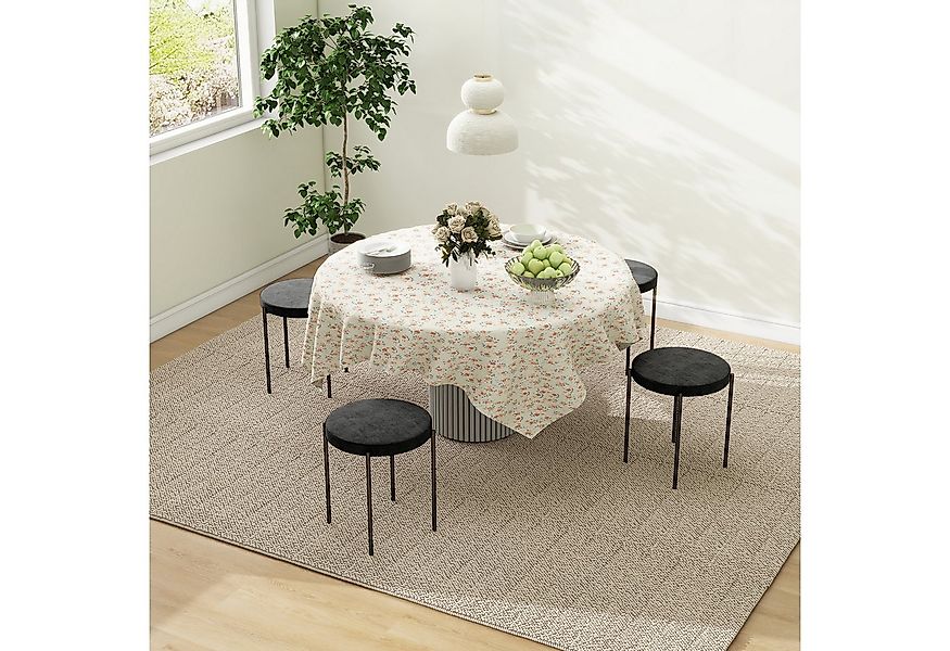 HOMCOM Esszimmerstuhl 4er-Set Esszimmerhocker Stapelbar Thekenhocker (Rundh günstig online kaufen