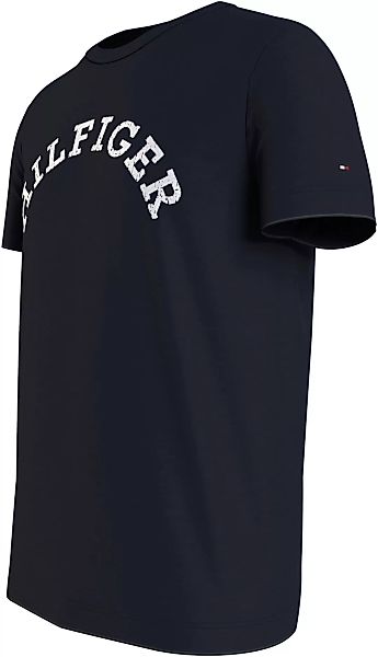 Tommy Hilfiger T-Shirt HILFIGER ARCHED TEE mit gebrochenem Markenprint günstig online kaufen