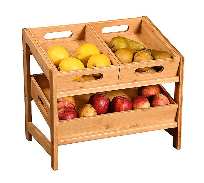 KESPER® Küchenregal Aufbewahrungsregal Obstkiste mit 3 Tabletts Küchen-Kist günstig online kaufen