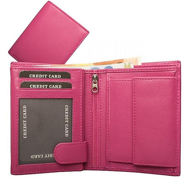 Geldbörse Geldbörse Nappa-Leder Kombibörse Pink (1-tlg) günstig online kaufen