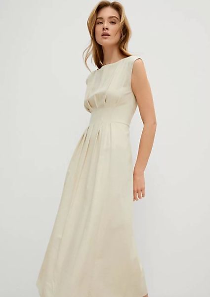 Comma Minikleid Kleid aus Seersucker Raffung, Gummizug günstig online kaufen