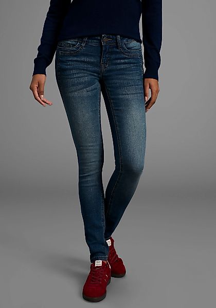 Arizona Skinny-fit-Jeans "mit Keileinsätzen", extra-enger Beinschnitt, nied günstig online kaufen
