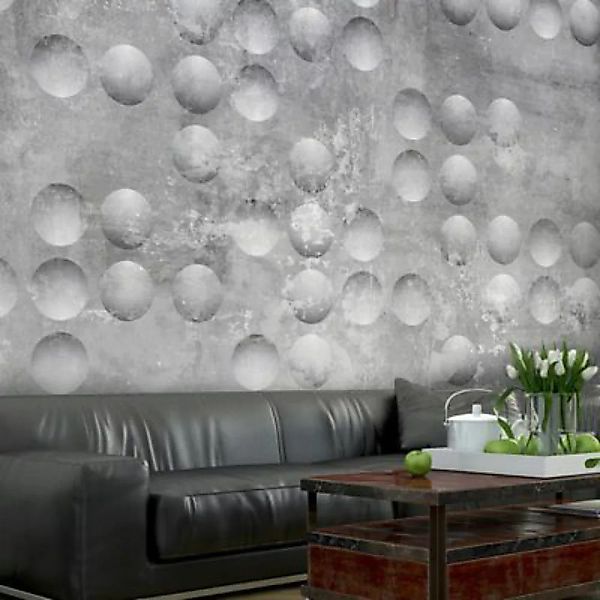 artgeist Fototapete Dancing bubbles grau Gr. 250 x 175 günstig online kaufen