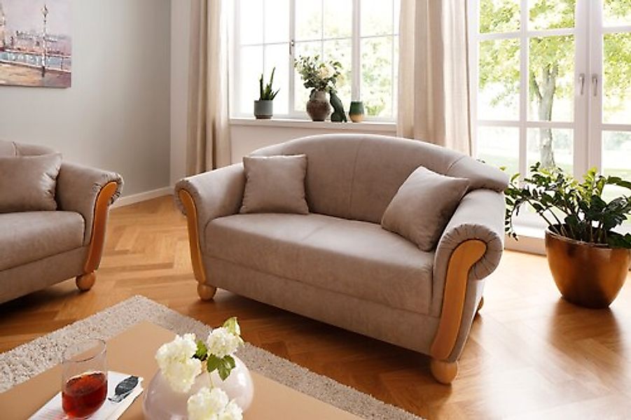 Home affaire 2-Sitzer "Milano Vintage" mit Federkern, Bezug in Lederoptik, günstig online kaufen