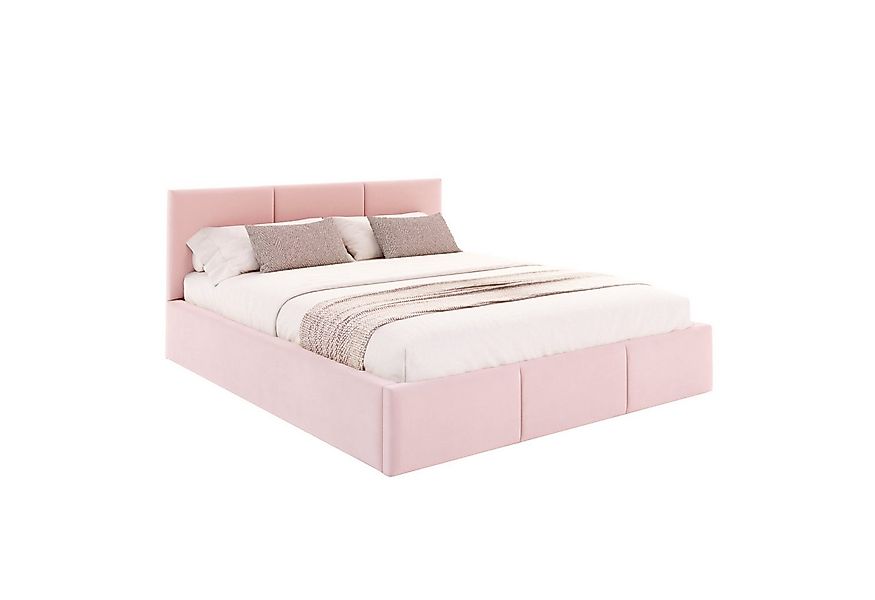 FDM Polsterbett AMBER modern mit Bettkasten MADE IN EU - mit Trinity Velour günstig online kaufen